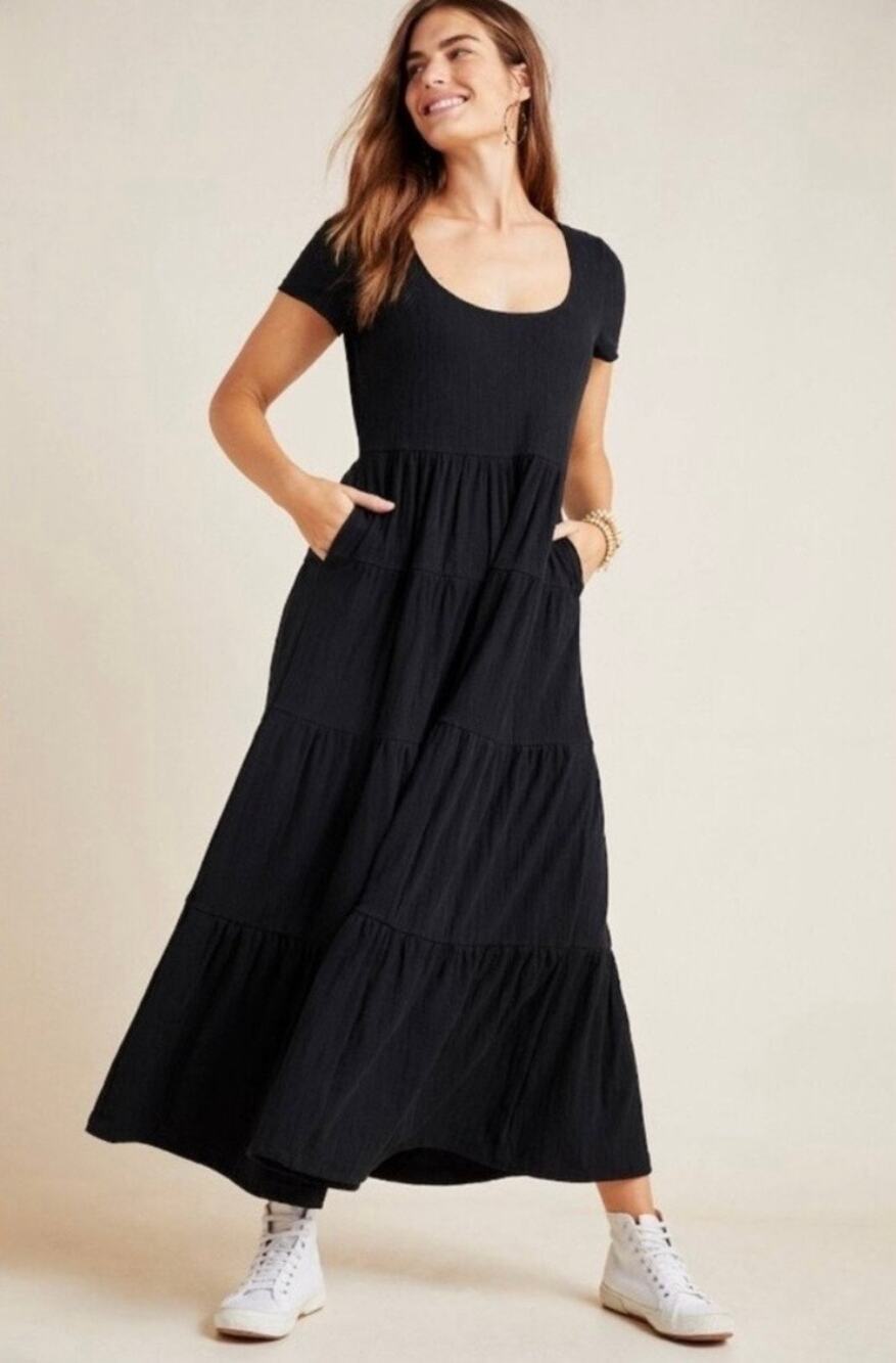 Anthropologie Maeve Gillian Tiered Maxi Dress